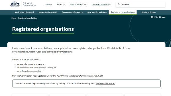 Registered Organisations Commission