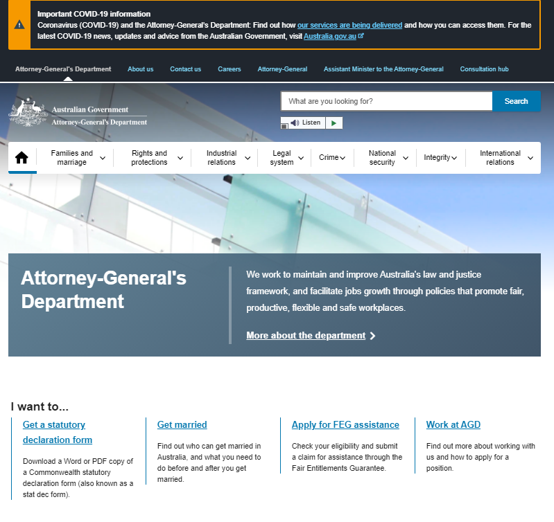 Attorney-General's Department