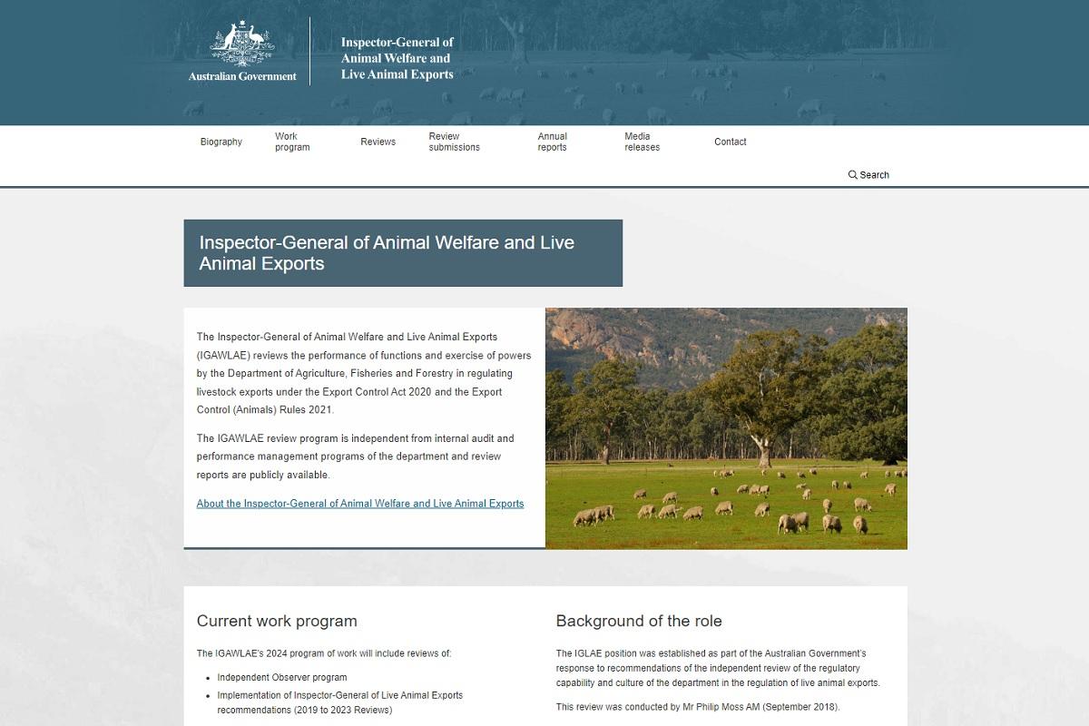 Inspector-General of Live Animal Exports (IGLAE)